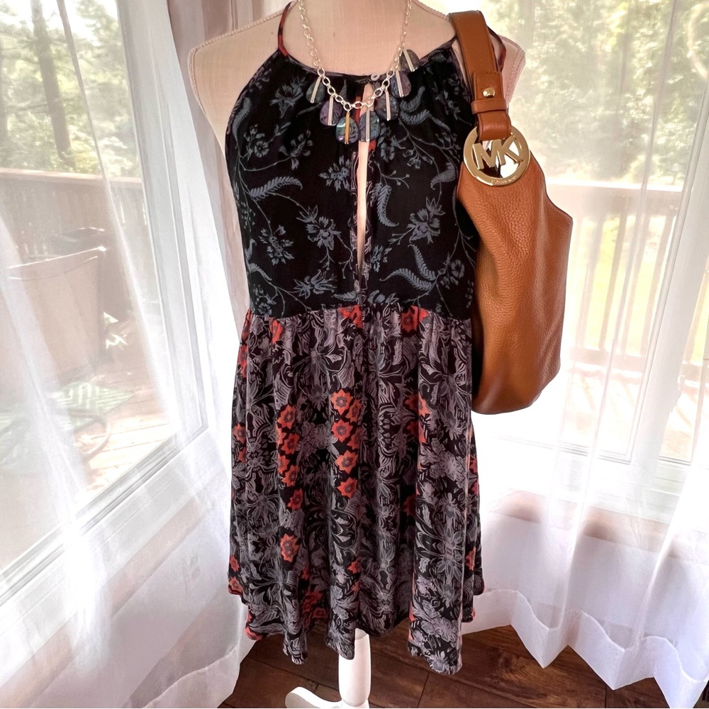 Free People Wildest Dreams Black Combo Slip Dress Size Medium NWT - Picture 3 of 14